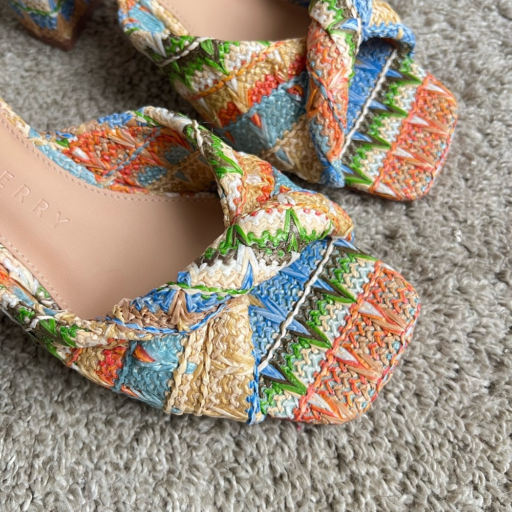 Katy Perry. New without tags. Size 9. Multicolor Woven Heels